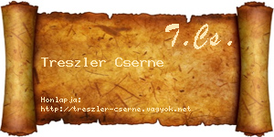Treszler Cserne névjegykártya
